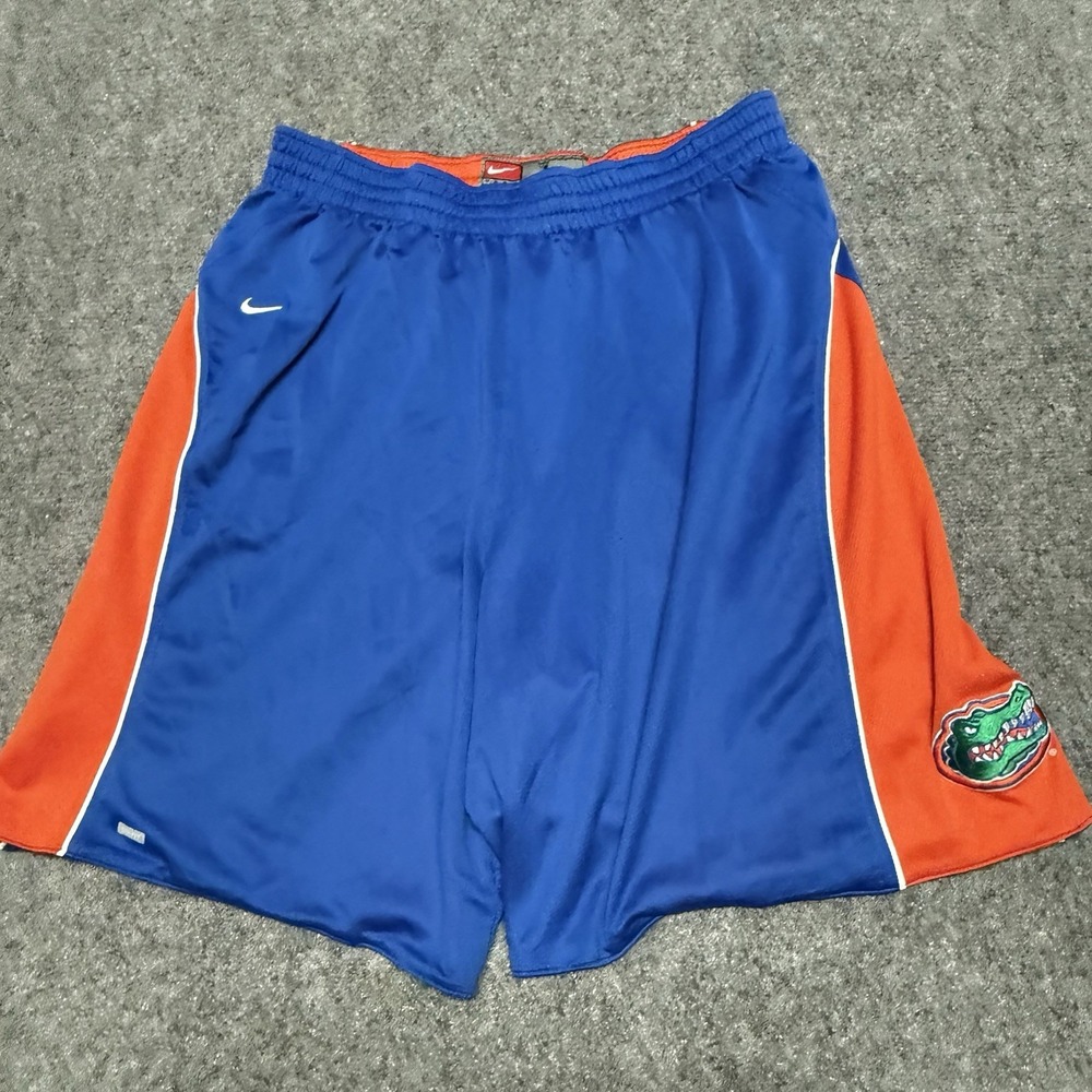VTG Nike Florida Gators Basketball Shorts Mens Large Reversible Team 90s Y2K